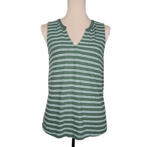 Old Navy Small Green White Striped Tank Top